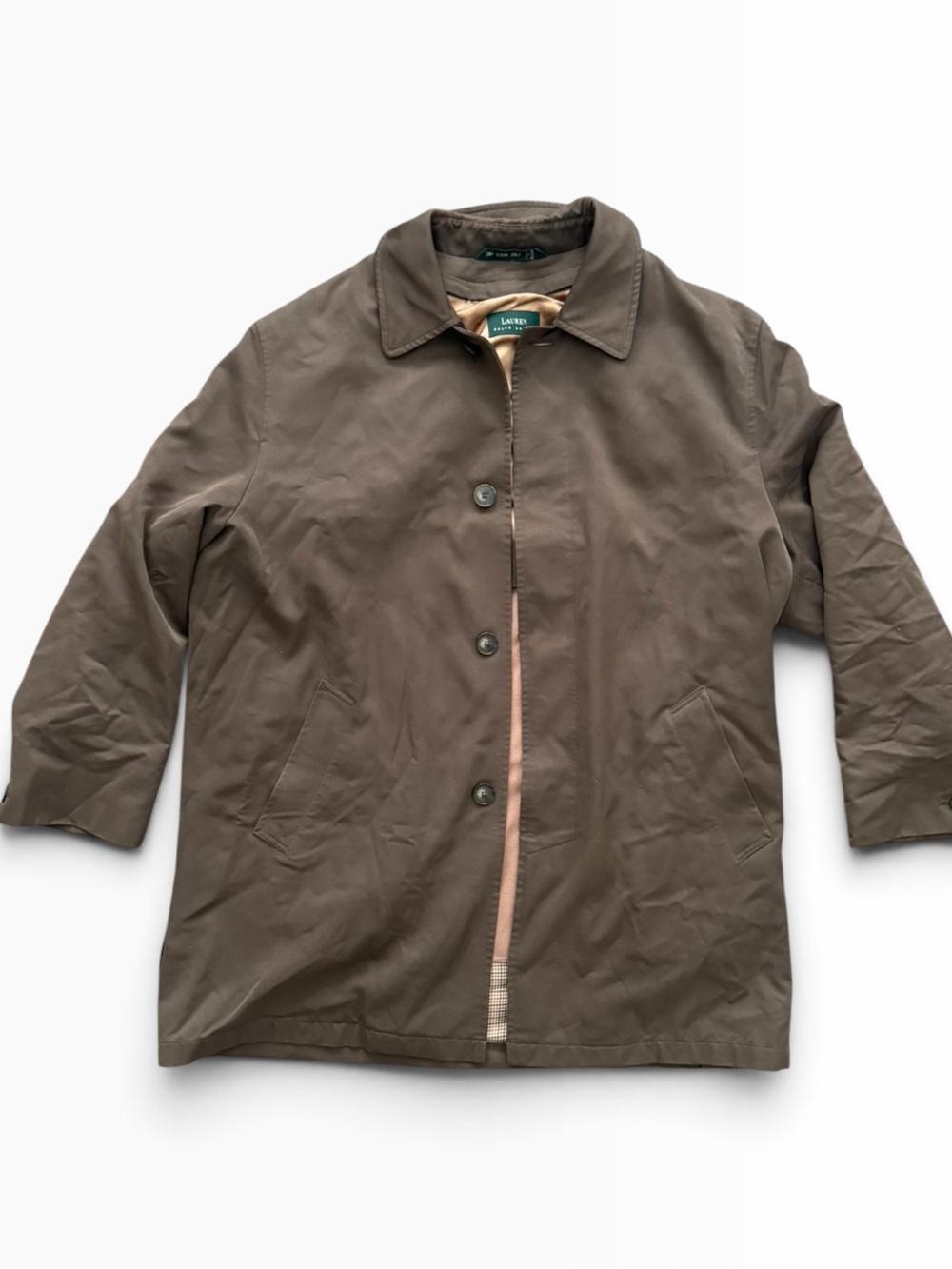 Vintage Polo Ralph Lauren Men’s Classic Waterproof Car Coat Jacket Brown